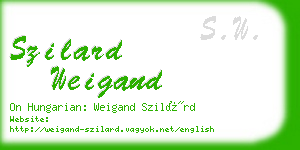 szilard weigand business card